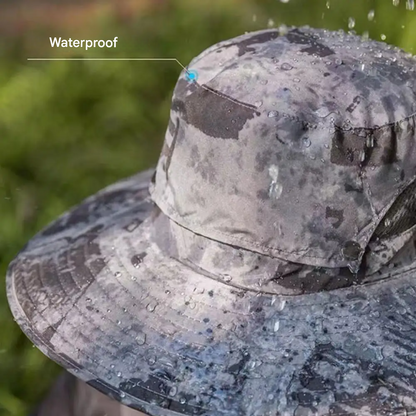 Venkovní sluneční klobouk s vestavěným ventilátorem – Sunbreeze