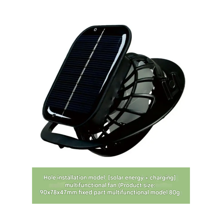 Venkovní sluneční klobouk s integrovaným solárním ventilátorem – CoolBreeze Solar