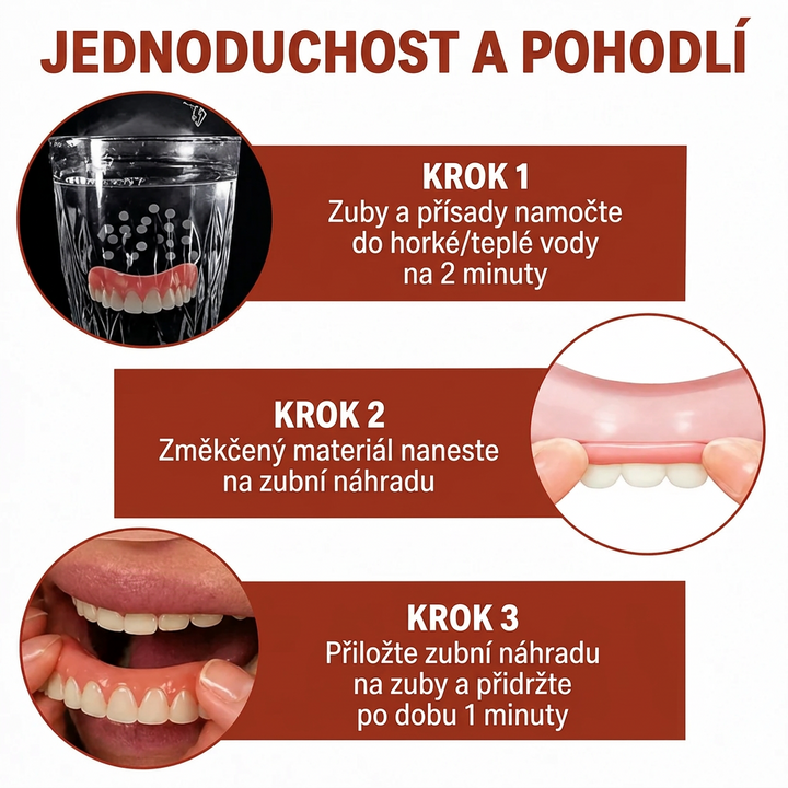 Almohadillas para mayor comodidad de las prótesis dentales | Acolchado suave de silicona | Sujeción antideslizante