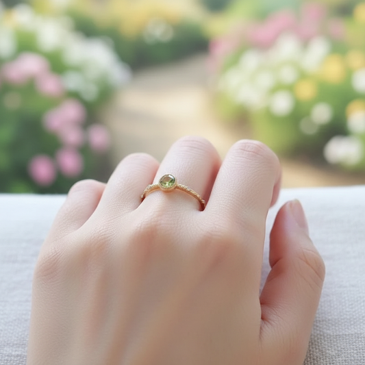 Zarter Silberring - PeridotJewelry 