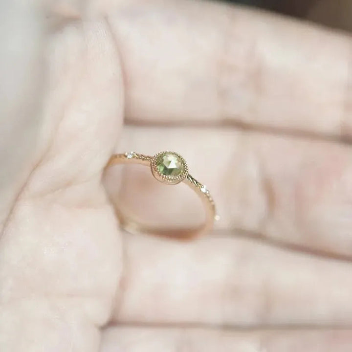 Zarter Silberring - PeridotJewelry 