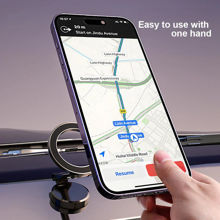 Zinklegerung faltbare magnetische Handyhalterung Auto für iPhone, 360° verstellbar.