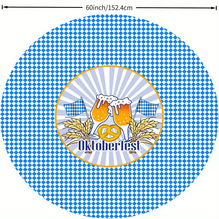 Kulatý ubrus z polyesteru (152 cm a 178 cm) – WiesnTisch Oktoberfest 2025