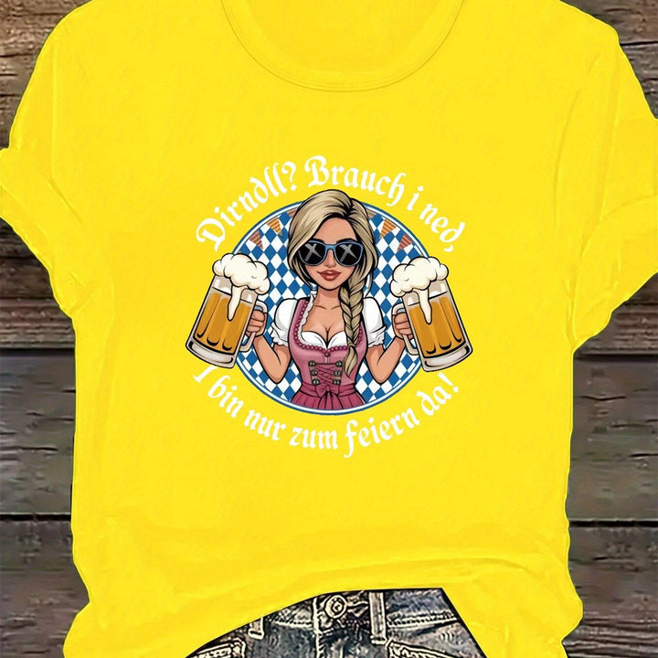 Dámské tričko s krátkým rukávem Plus Size – Liesl Oktoberfest 2025