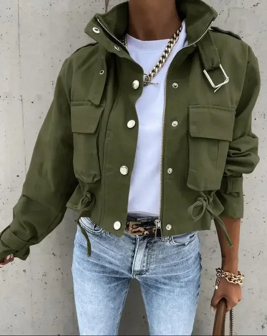 Zkrácená podzimní bunda se stylem – Noëlle