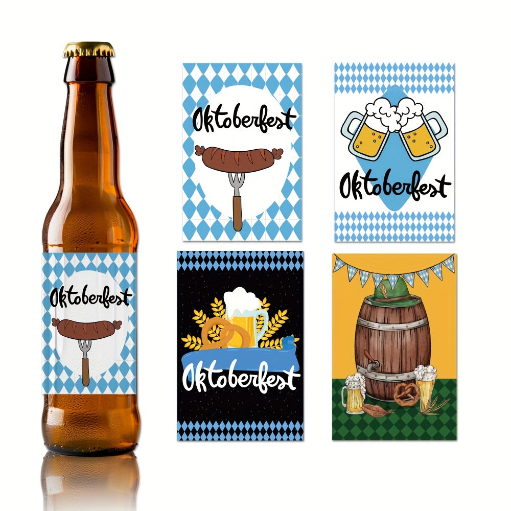 Oktoberfestové etikety — 3 sady (po 24 kusech) – sada pivních etiket Oktoberfest 2026