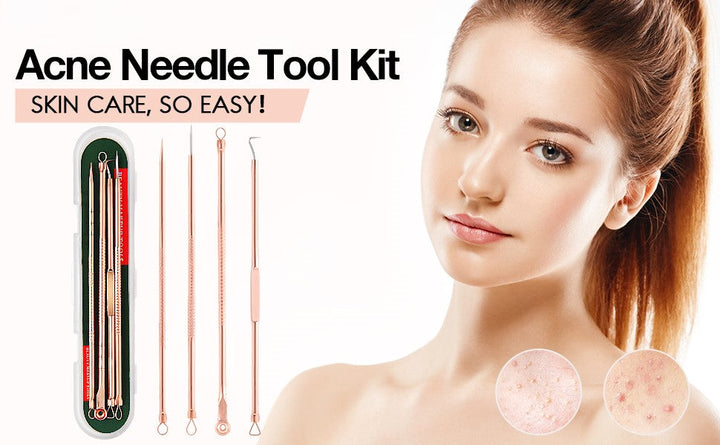 Akne Nadel Werkzeugset, roségold, Hautpflege, Mitesserentferner, Gesichtspflege-Tools.