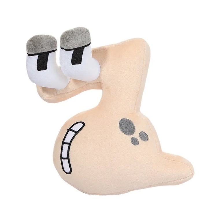 Plüschfigur Buchstabe N, beige, Cartoon-Design, Kinderzimmer-Dekoration, Geschenkidee.