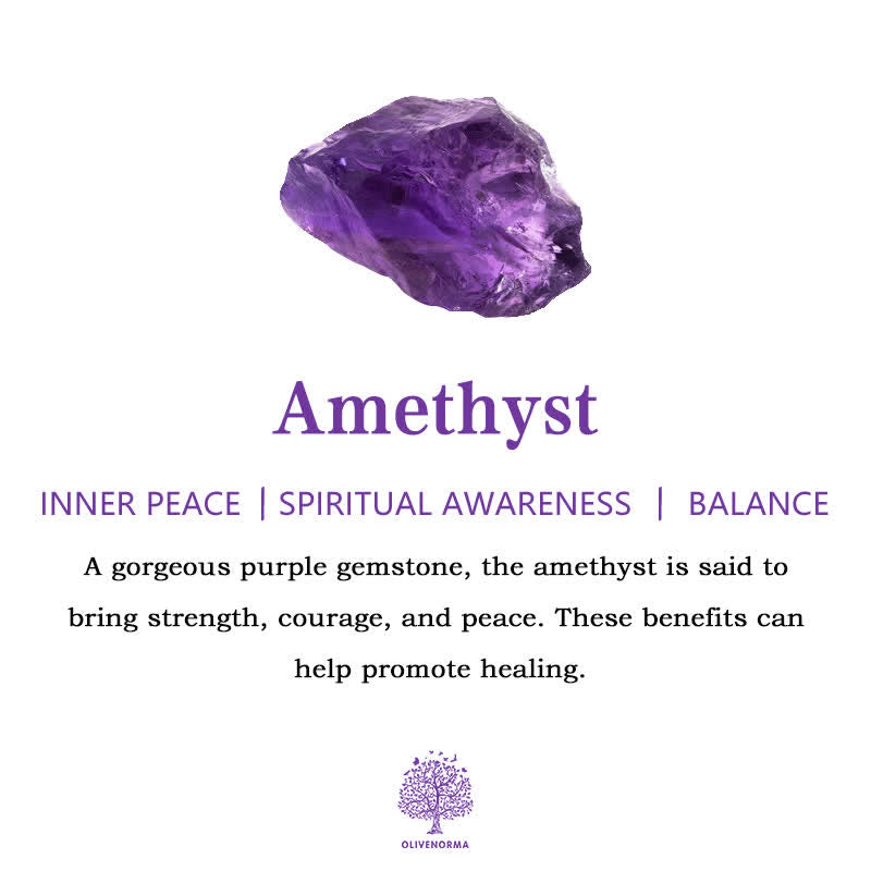 Amethyst Edelstein, lila, spirituelles Bewusstsein, innerer Frieden, Balance, Heilung.