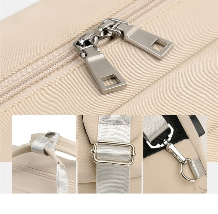 Bezpečný batoh proti krádeži se skrytými zipy a USB nabíjením
