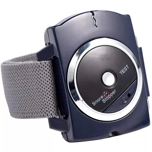 Anti-Schnarch-Gerät Armband, schwarz-grau, intelligenter Schnarchstopper, Schlafhilfe.