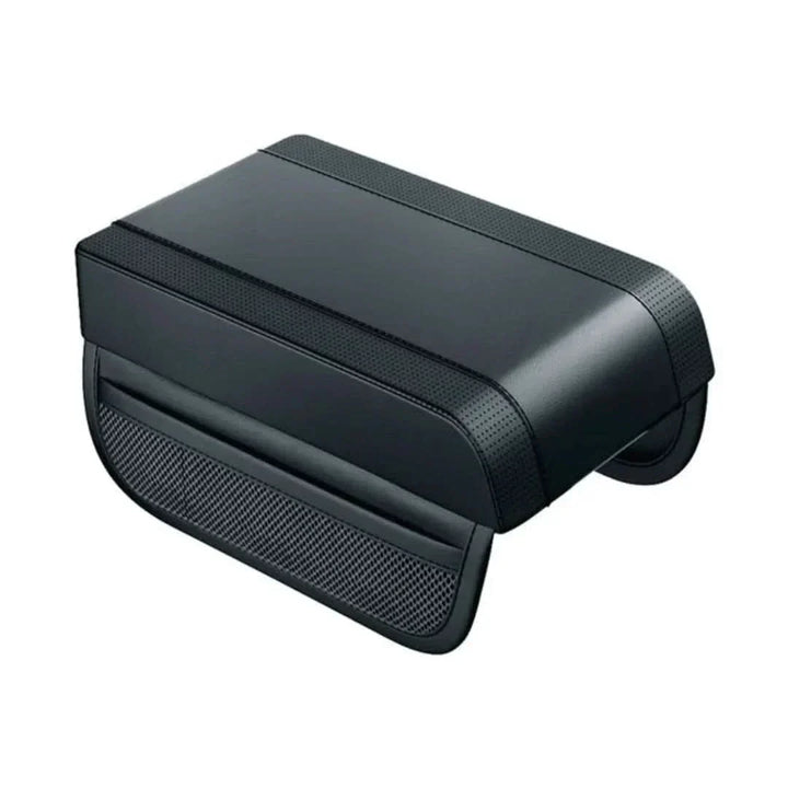 Schwarze Armlehnenabdeckung, Erhöhungskissen, Aufbewahrung, Autozubehör, Lederoptik.