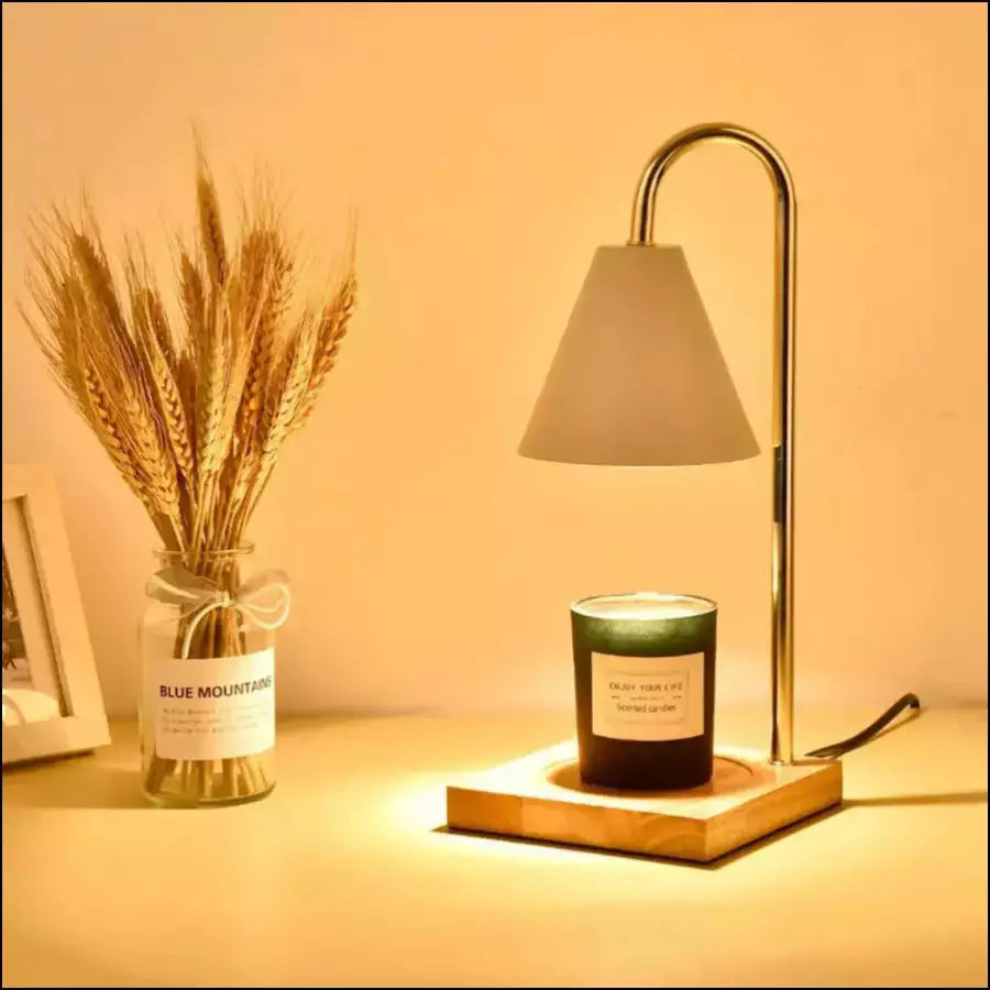 Aromatherapie-Kerzenwärmer Tischlampe, dekoratives Stück, Metall, modern, warmes Licht