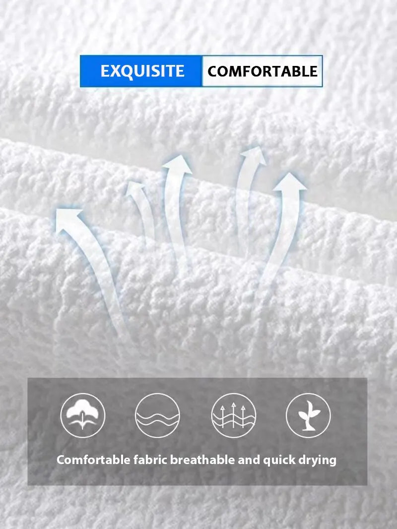 Atmungsaktiver, schnell trocknender Stoff, komfortabel, weiß, Textur, hochwertige Materialien.