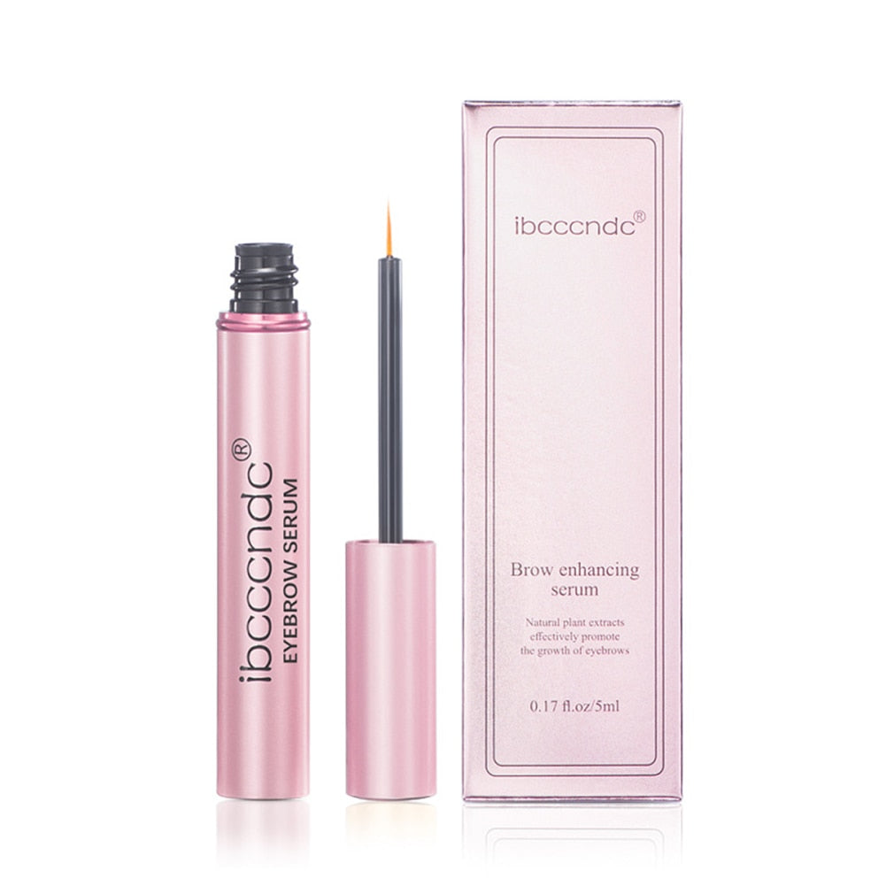 Rosa Augenbrauenserum, ibcccndc, 5ml, wachstumsfördernd, pflanzliche Extrakte, Verpackung.