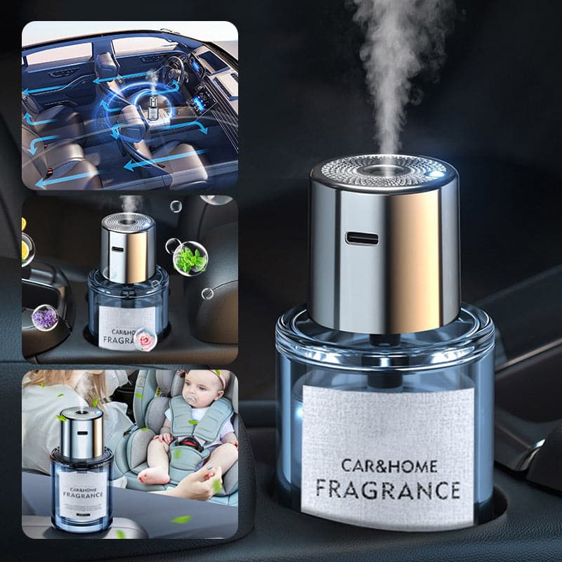 Auto-Lufterfrischer, silber, für Auto und Zuhause, Duftspender, modernes Design, Aromatherapie.