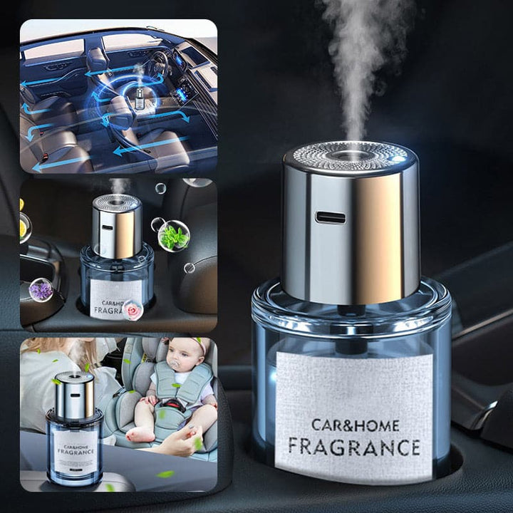 Auto-Lufterfrischer, silber, für Auto und Zuhause, Duftspender, modernes Design, Aromatherapie.