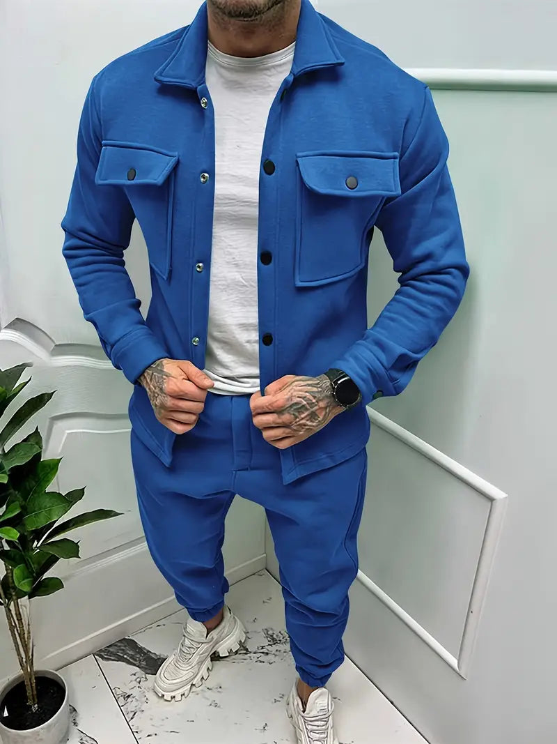 Stylový pánský set s bundou a kalhotami – Daan