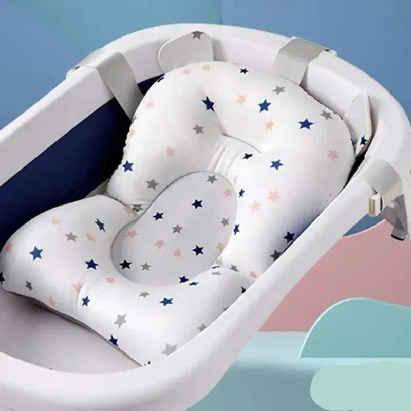 Babysitzkissen mit Sternenmuster, weiß, für Badewanne, bequem, rutschfest, Neugeborene.