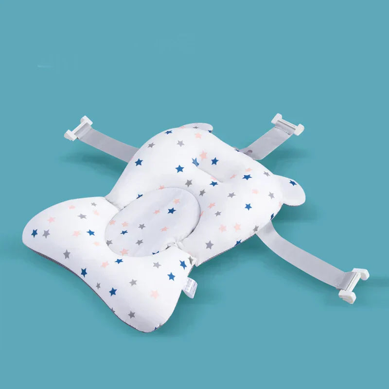 Babykopfkissen mit Sternenmuster, weiß, ergonomisch, für Kinderwagen, Neugeborene.
