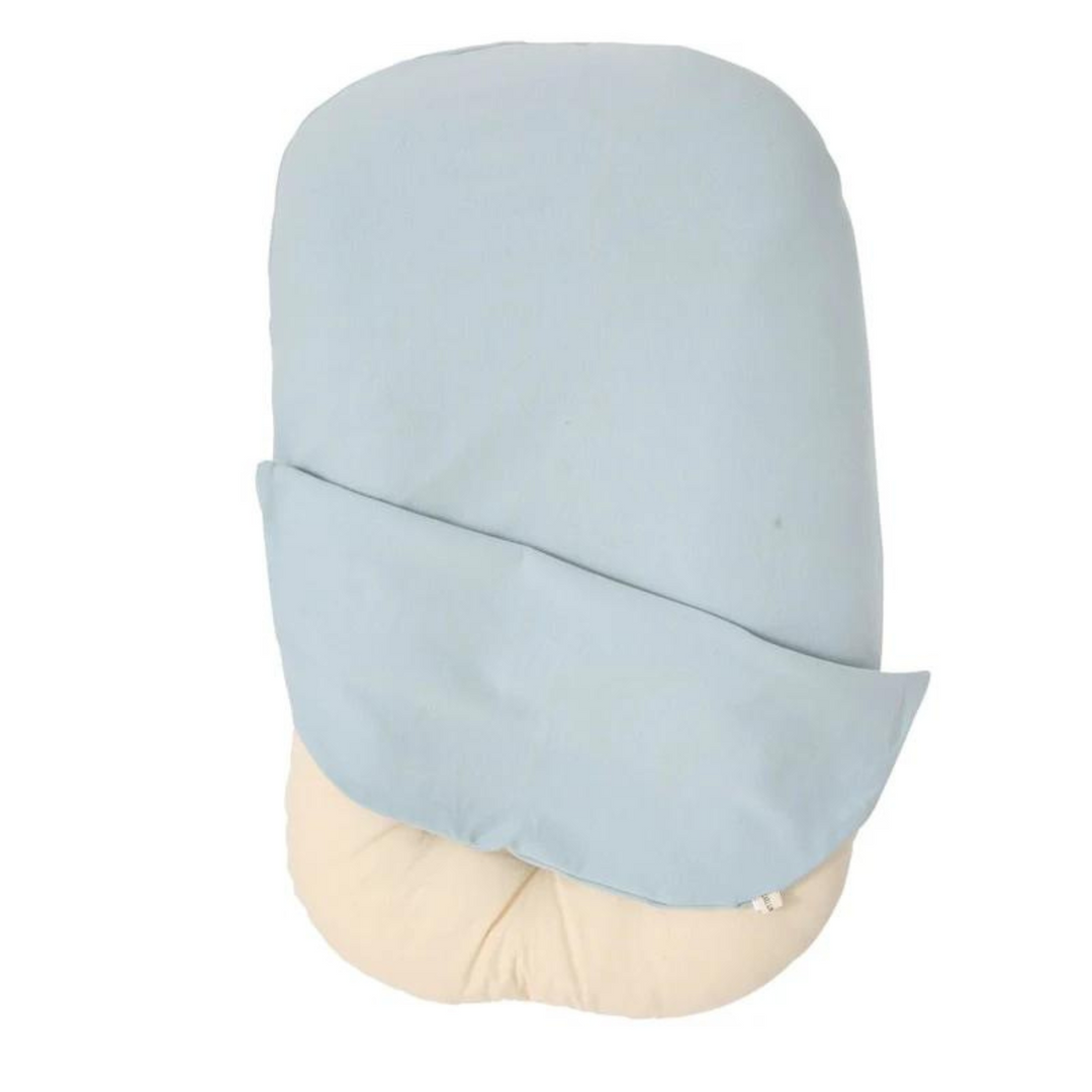 Blaues Baby-Nestchen aus Baumwolle, weich, ergonomisch, für Neugeborene, Schlafkomfort.