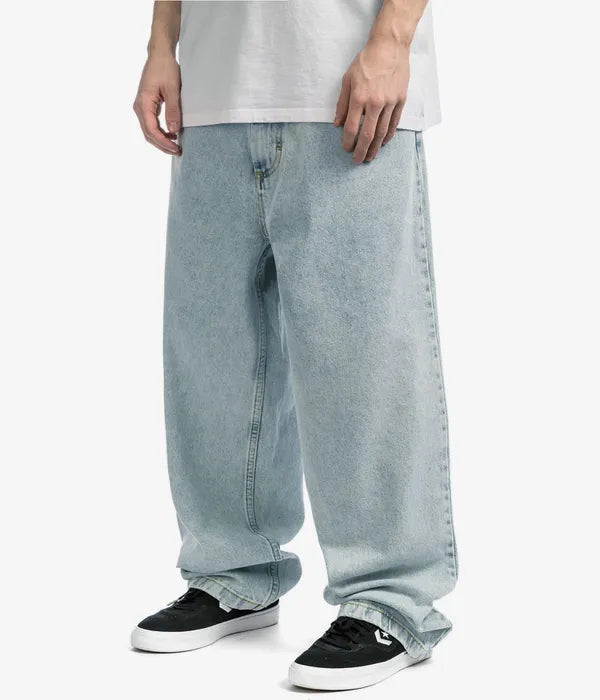 Baggy Big Boy Jeans, hellblau, urbaner Skate-Stil, lockere Passform, Herrenmode, Denim-Hose