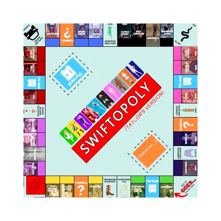 Hudba založená na deskové hře s písňovými kartami a Monopoly penězi pro herní večery.