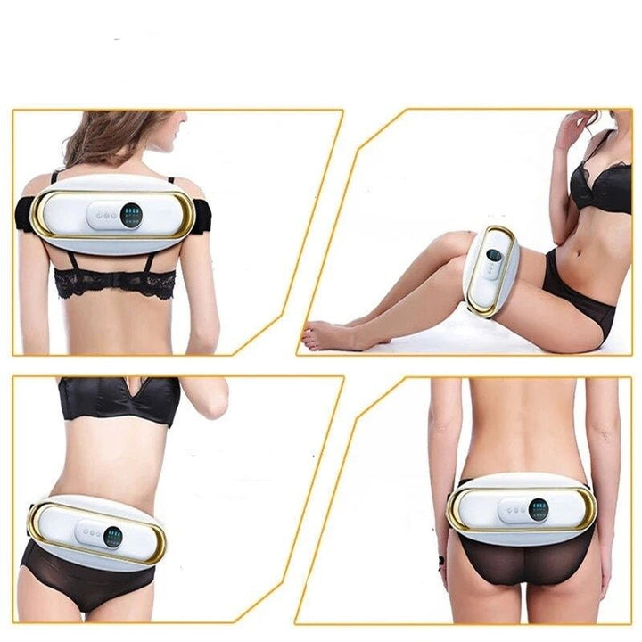 Elektrischer Schlankheitsgürtel, weiß, für Frauen, Fettverbrennung, Massage, Bauch, Taille.