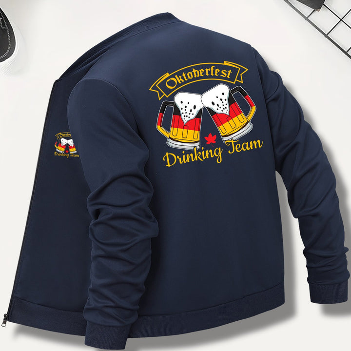 Pánská bomberka s potiskem piva a zipem – Matthias Oktoberfest 2025