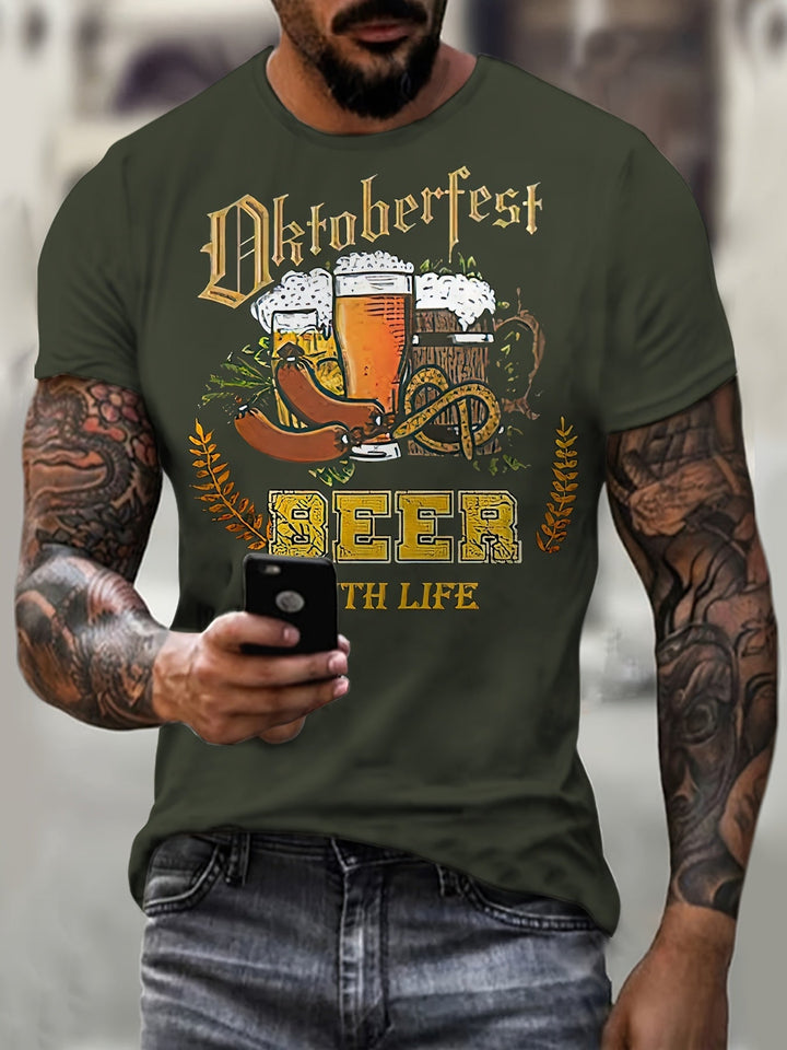Pánské krátké tričko s potiskem piva – Markus Oktoberfest 2025