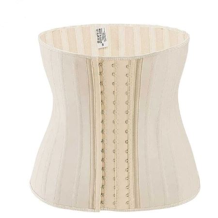 Beige Korsett Taillenformer, Hakenverschluss, figurformend, Damen Unterwäsche, Shapewear.