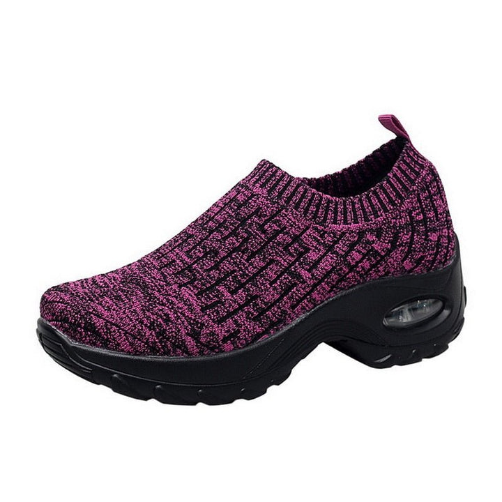 Lila Damen-Walkingschuhe, bequem, atmungsaktiv, rutschfest, ideal für Freizeit und Sport.