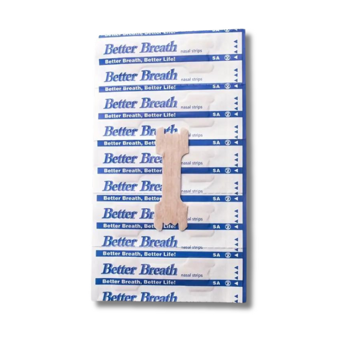 Better Breath Nasenstrips, 100 Stück, blau-weiße Verpackung, Atemhilfe, Nasenpflaster.