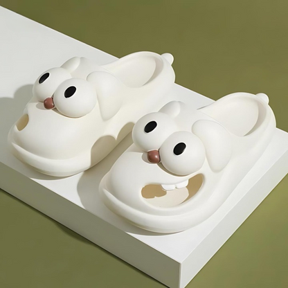 Pohodlné a charakteristické papuče s motivem kreslených postaviček - PawJoy Cozy Pup pantofle