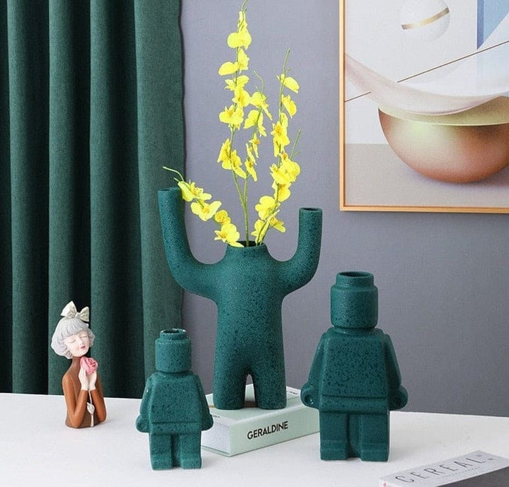 Robotické květináče z keramiky - BrickBotanica