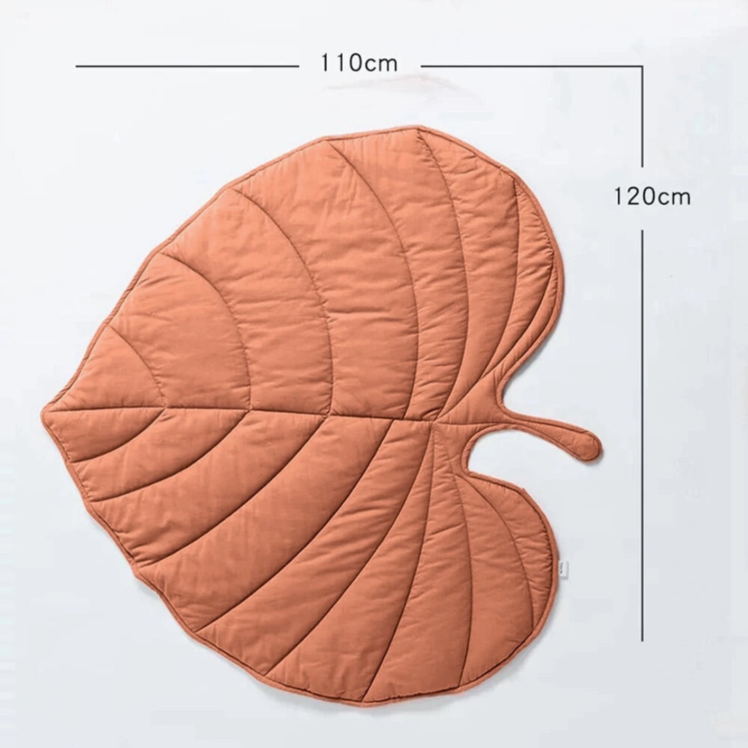 Doppelseitige Blattmatte, orange, 110x120cm, Baumwolle, für Haustiere, dekorativ, rutschfest.