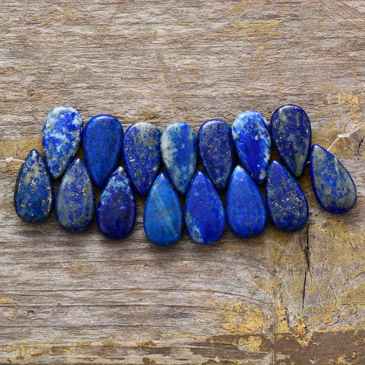 Blaue Tropfen-Ohrringe aus Naturstein, eleganter Schmuck für Damen, Geschenkideen.