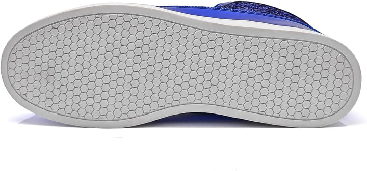 Blaue Sneaker-Sohle mit Wabenmuster, rutschfest, sportlich, modisch, Unisex-Sportschuh.