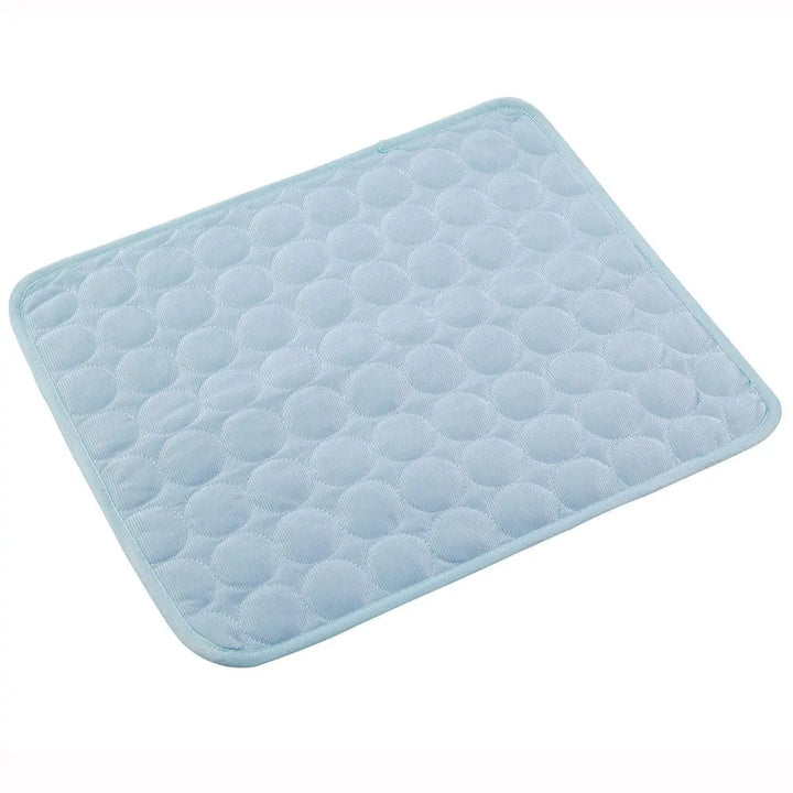 Hellblaue, rutschfeste Badematte, quadratisch, gepolstert, für Badezimmer, wasserabweisend.
