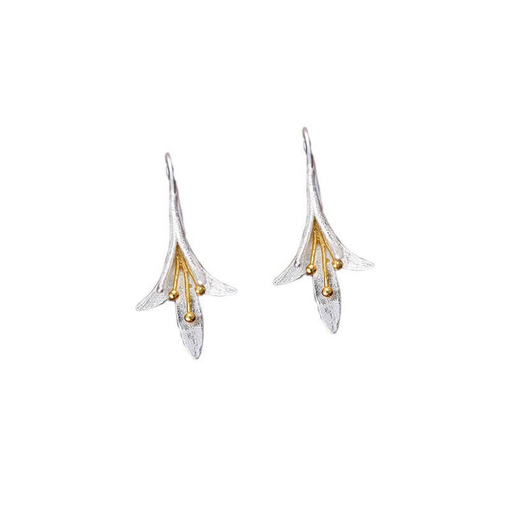 Silberne Blumenohrringe, 925 Sterling, elegant, allergiefrei, für Damen.