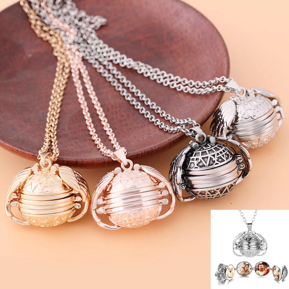 Goldene und silberne Engelsflügel-Anhängerketten, modisch, Boho-Stil, Schmuck.