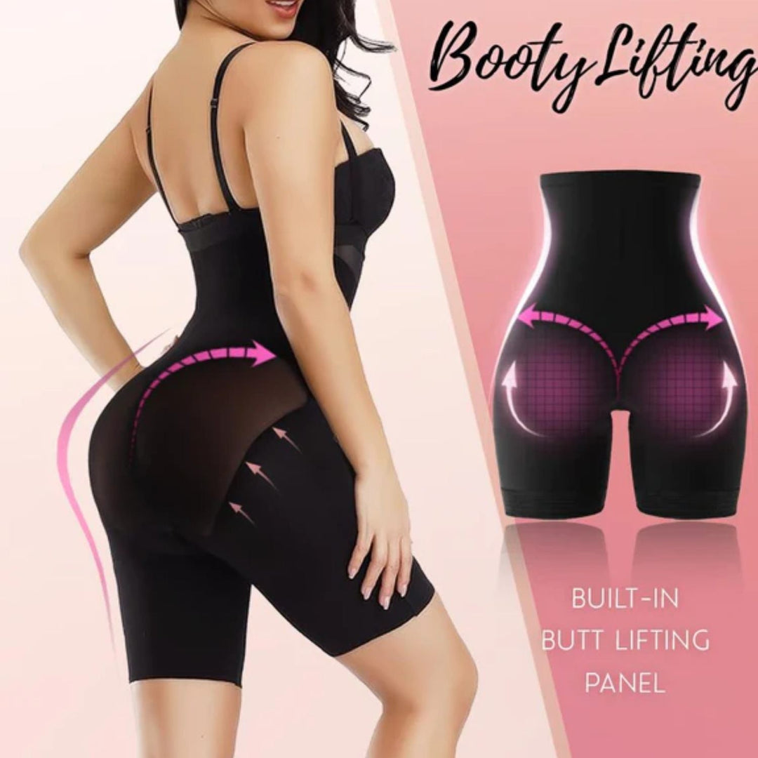 Damen Shapewear Shorts, schwarz, Po-Lifting, Bauchkontrolle, nahtlos, figurformend.