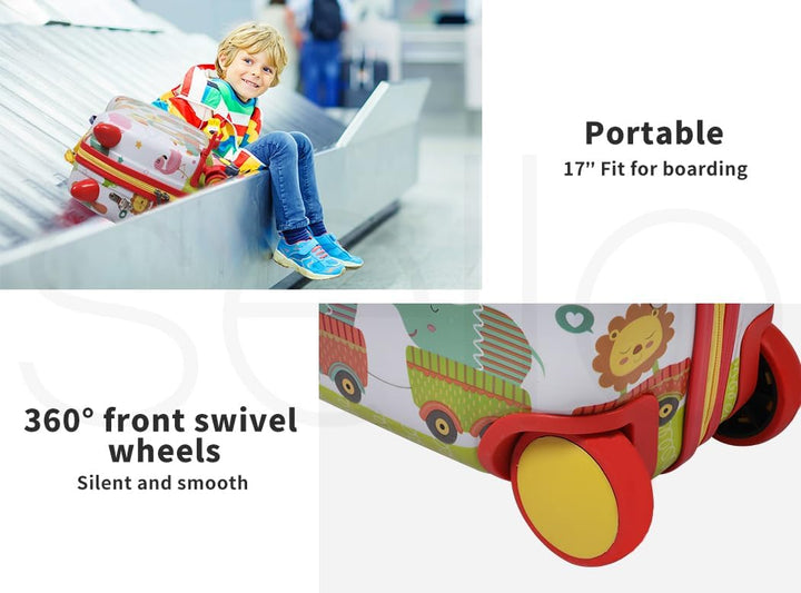Dětský 2v1 kufr s funkcí odrážedla/koloběžky a 360° kolečky