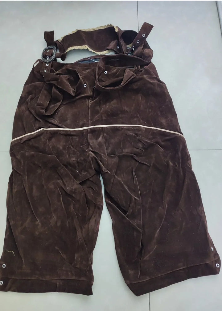 Braune Lederhose, traditionell, Trachtenmode, Herrenbekleidung, Oktoberfest, Vintage-Stil