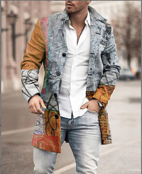 Männer-Windjacke, bunt, winddicht, modisch, Herbstmode, lässig, Outdoor-Bekleidung