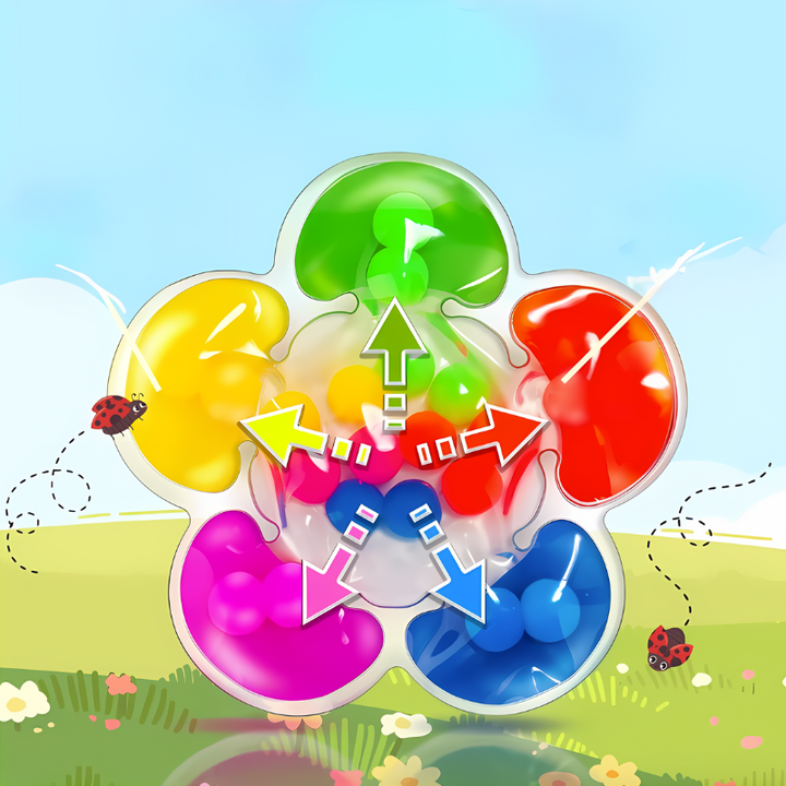 Buntes Pop It Spielzeug in Blumenform, Silikon, Stressabbau, Kinder, Outdoor-Spielzeug