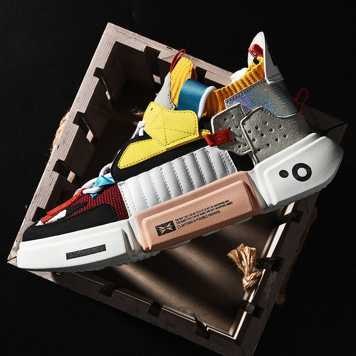 Bunter Sneaker im modernen Design, mehrfarbig, Unisex, Freizeitschuh, modisch, trendig.