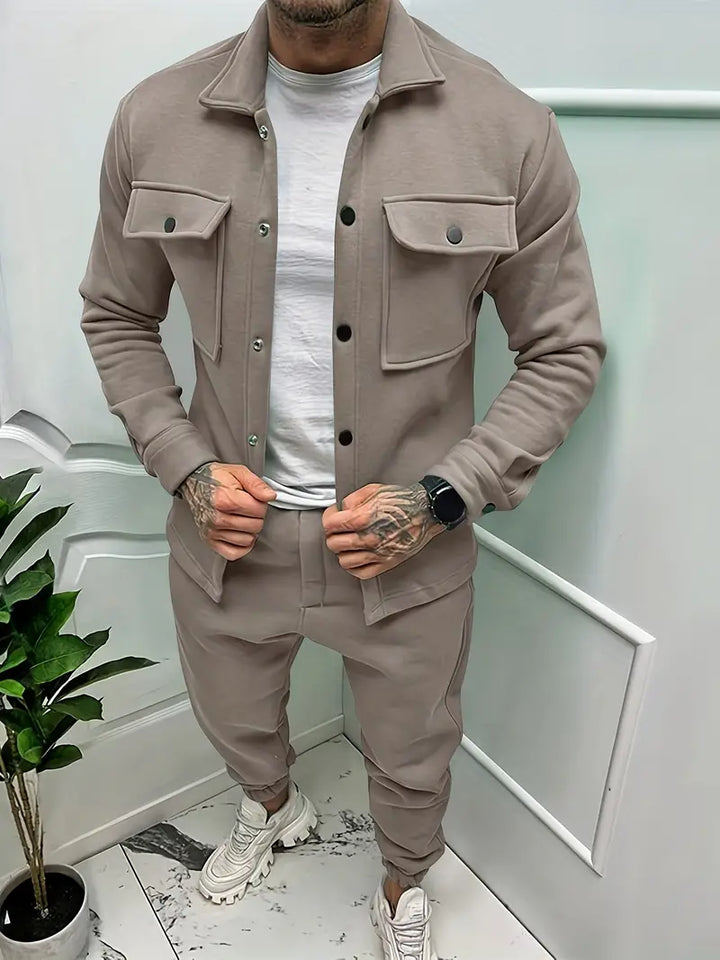 Stylový pánský set s bundou a kalhotami – Daan