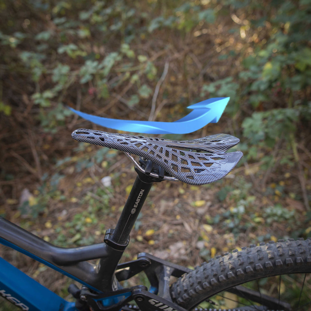 Carbonmax Premium Fahrradsattel, schwarz, ergonomisch, leicht, für Mountainbikes.