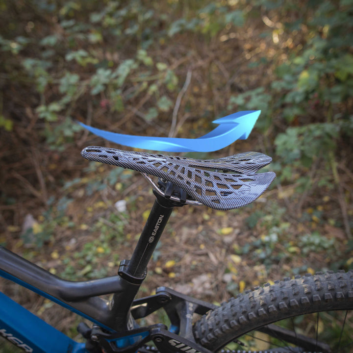 Carbonmax Premium Fahrradsattel, schwarz, ergonomisch, leicht, für Mountainbikes.
